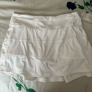 White Lululemon Pace Rival Skirt